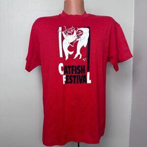 Vintage 1980s Memphis Catfish Festival T-Shirt, Selec-T Tee Jays Size M/L